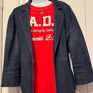 Classic Blue Denim Blazer